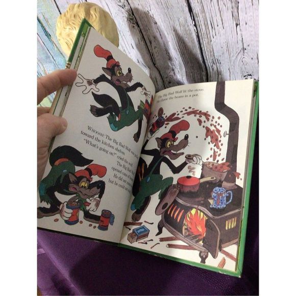 1984 Walt Disney’s Li’l Wolf and the Three Wishes Hardback - Picture 4 of 11